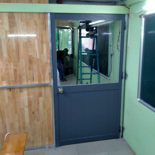 cửa nhôm kính thường 47 cửa nhôm kính thường màu xám xingfa