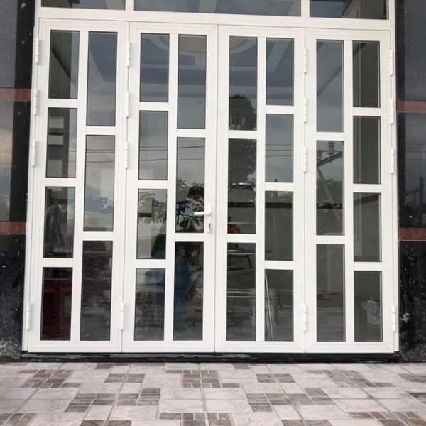 cửa nhôm xingfa 4 cánh màu trắng