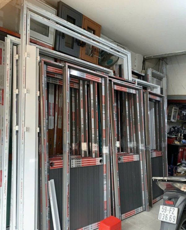 cửa nhôm kính thường 14 sản xuất thi công lắp đặt cửa nhôm kính thường