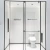phòng tắm kính lùa 1 cánh 2 phòng luxyry