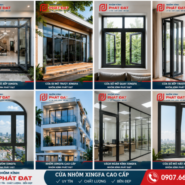 cửa nhôm xingfa tiến đạt