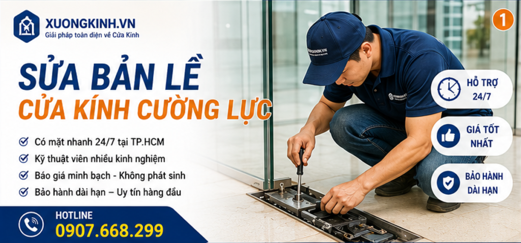 Cửa Kính Cường Lực Tân Phú – Báo Giá, Mẫu Đẹp & Thi Công Trọn Gói 15 Dịch vụ sửa bản lề cửa kính cường lực