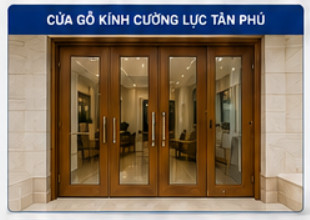 Cửa Kính Cường Lực Tân Phú – Báo Giá, Mẫu Đẹp & Thi Công Trọn Gói 8 cửa gỗ kính cường lực tân phú