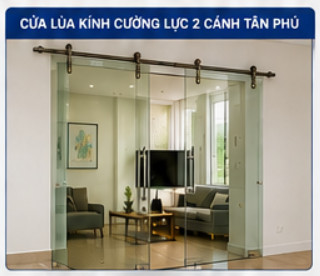 Cửa Kính Cường Lực Tân Phú – Báo Giá, Mẫu Đẹp & Thi Công Trọn Gói 5 cửa lùa kính cường lực 2 cánh tân phú