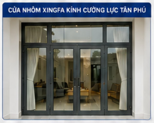 Cửa Kính Cường Lực Tân Phú – Báo Giá, Mẫu Đẹp & Thi Công Trọn Gói 6 cửa nhôm xingfa 4 cánh tân phú