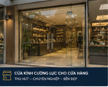 cửa kính cường lực cho cửa hàng tây thạnh