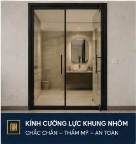 cửa kính lùa cường lực khung nhôm tây thạnh