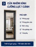cửa nhôm kính cường lực 1 cánh tại Tân Bình
