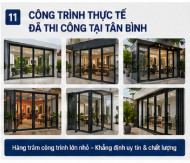 hình ảnh thi công cửa nhôm kính cường lực tại Tân Bình