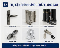 phụ kiện cửa nhôm kính cường lực tại Tân Bình
